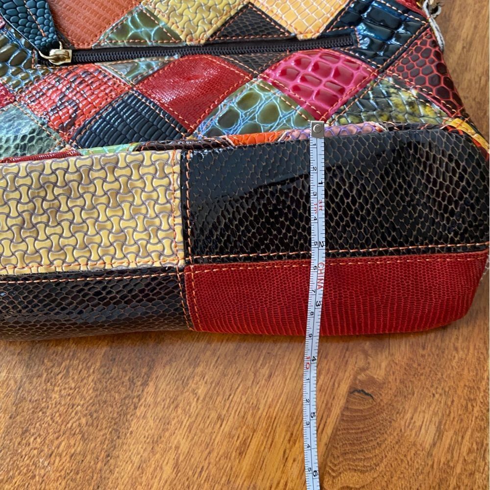 Multicolor Floral Embellished Women's Boho Artsy Purse Bag - Picture 6 of 7